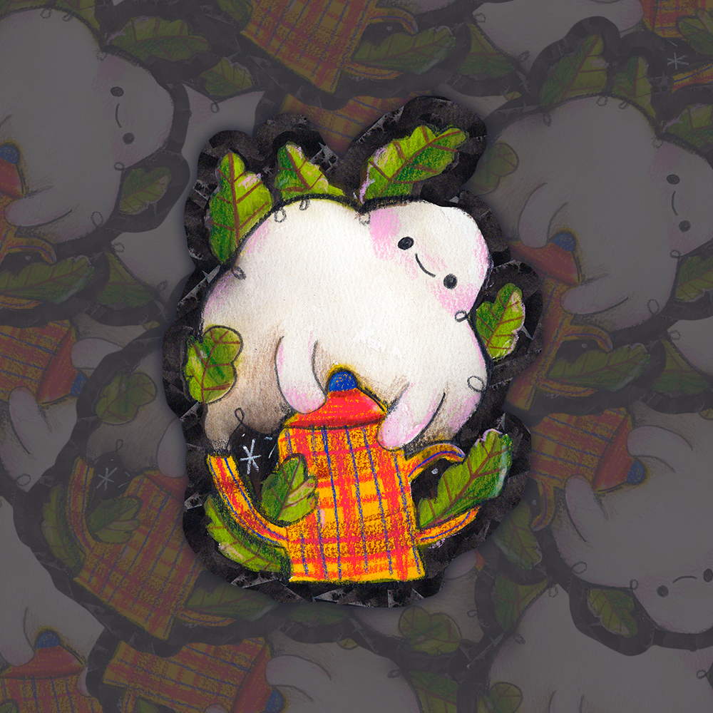 Teapot Ghost Sticker