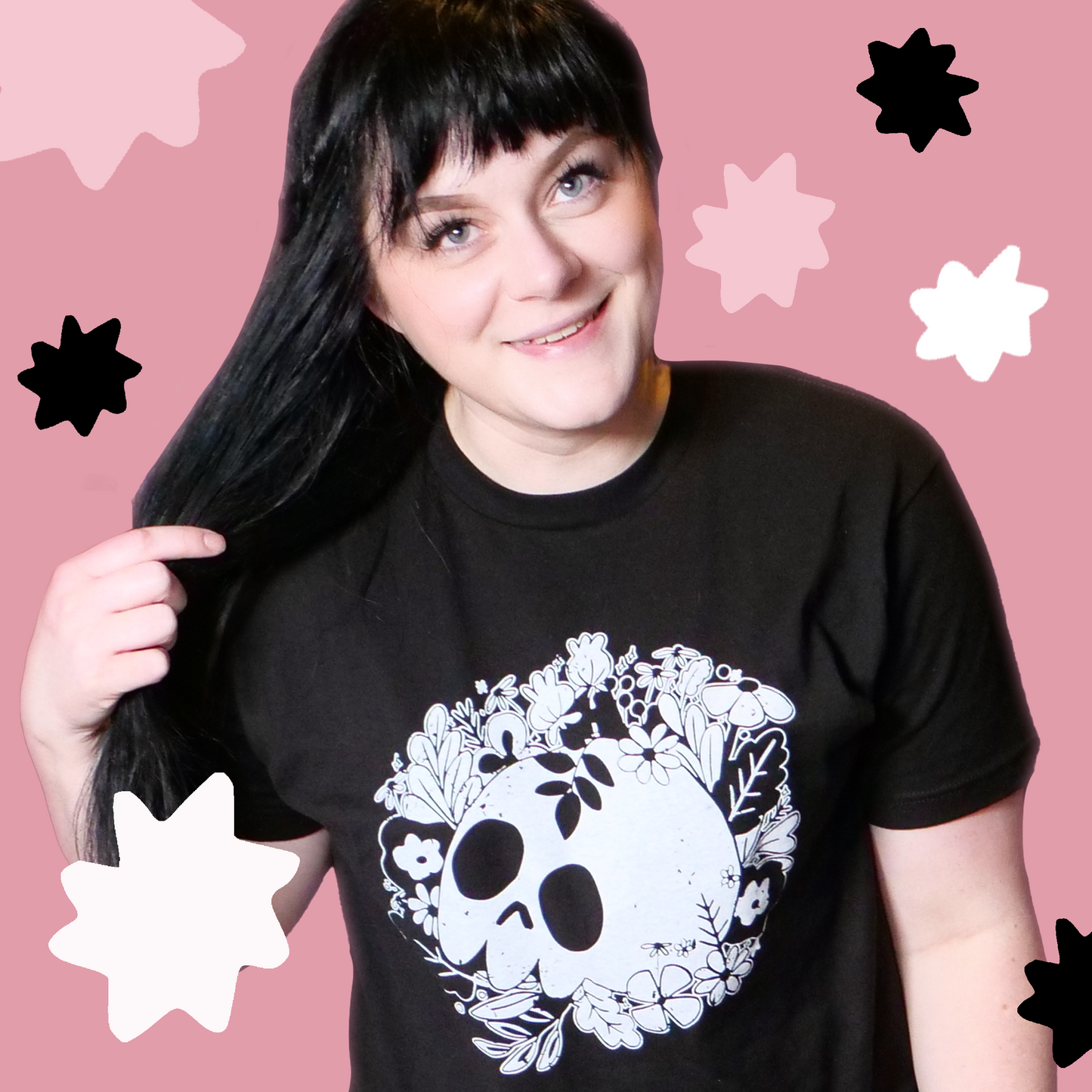 New Flower Skull T-Shirt