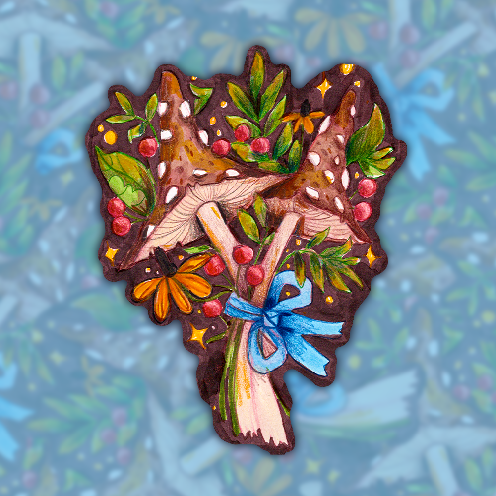 Mushroom Bouquet Sticker