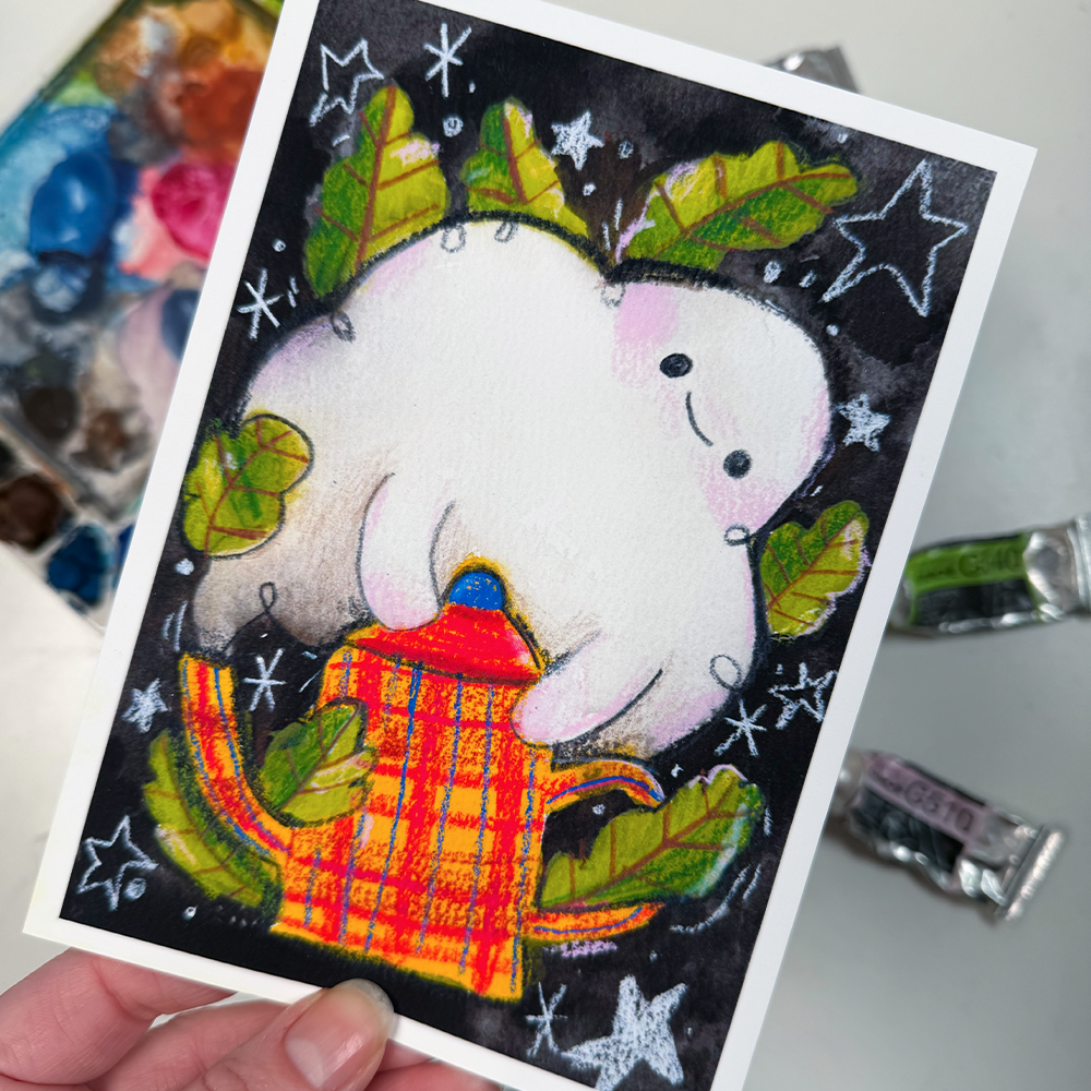 Teapot Ghost Print