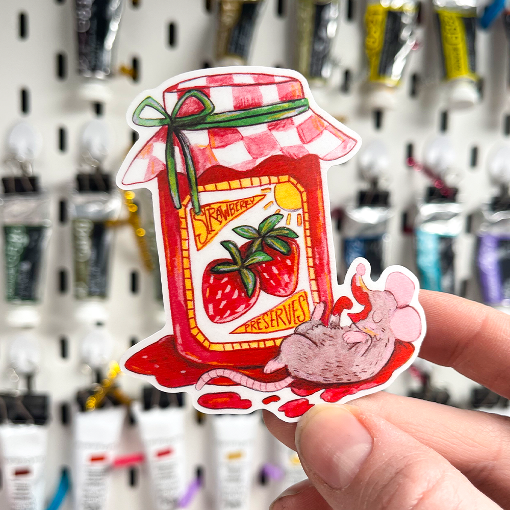 Strawberry Mouse Sticker