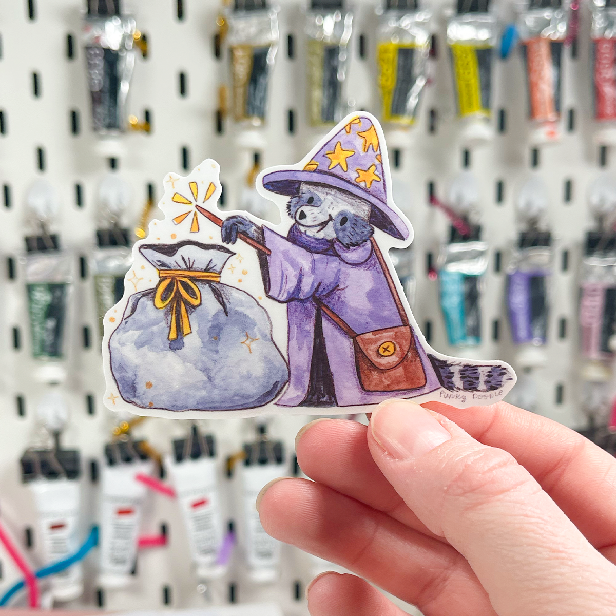 Wizard Raccon Sticker