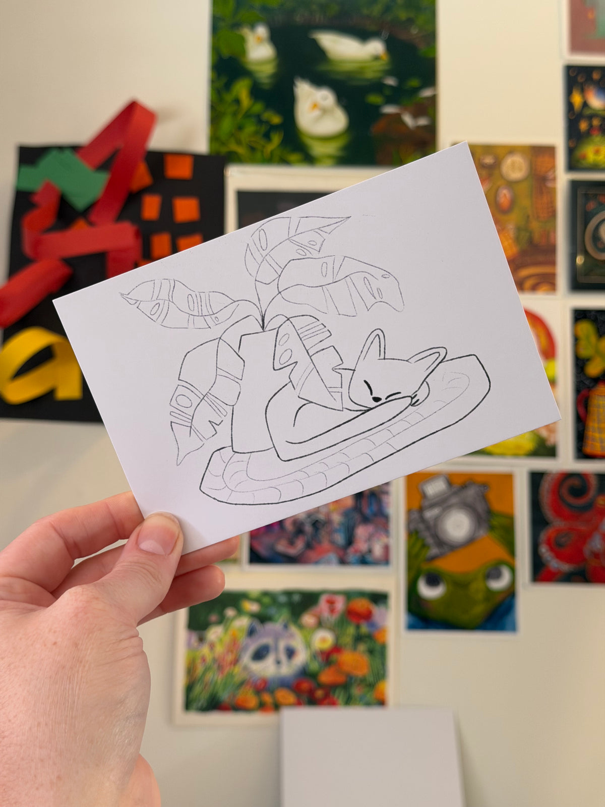 Color your own postcard