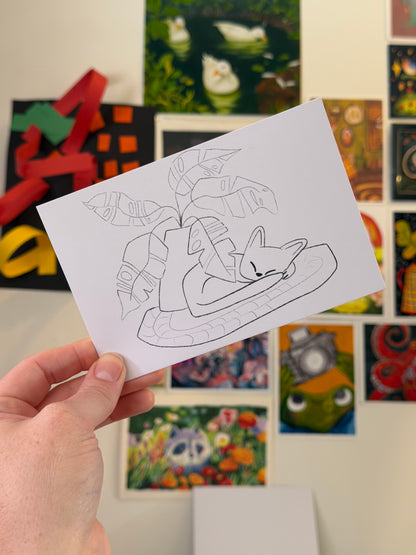 Color your own postcard