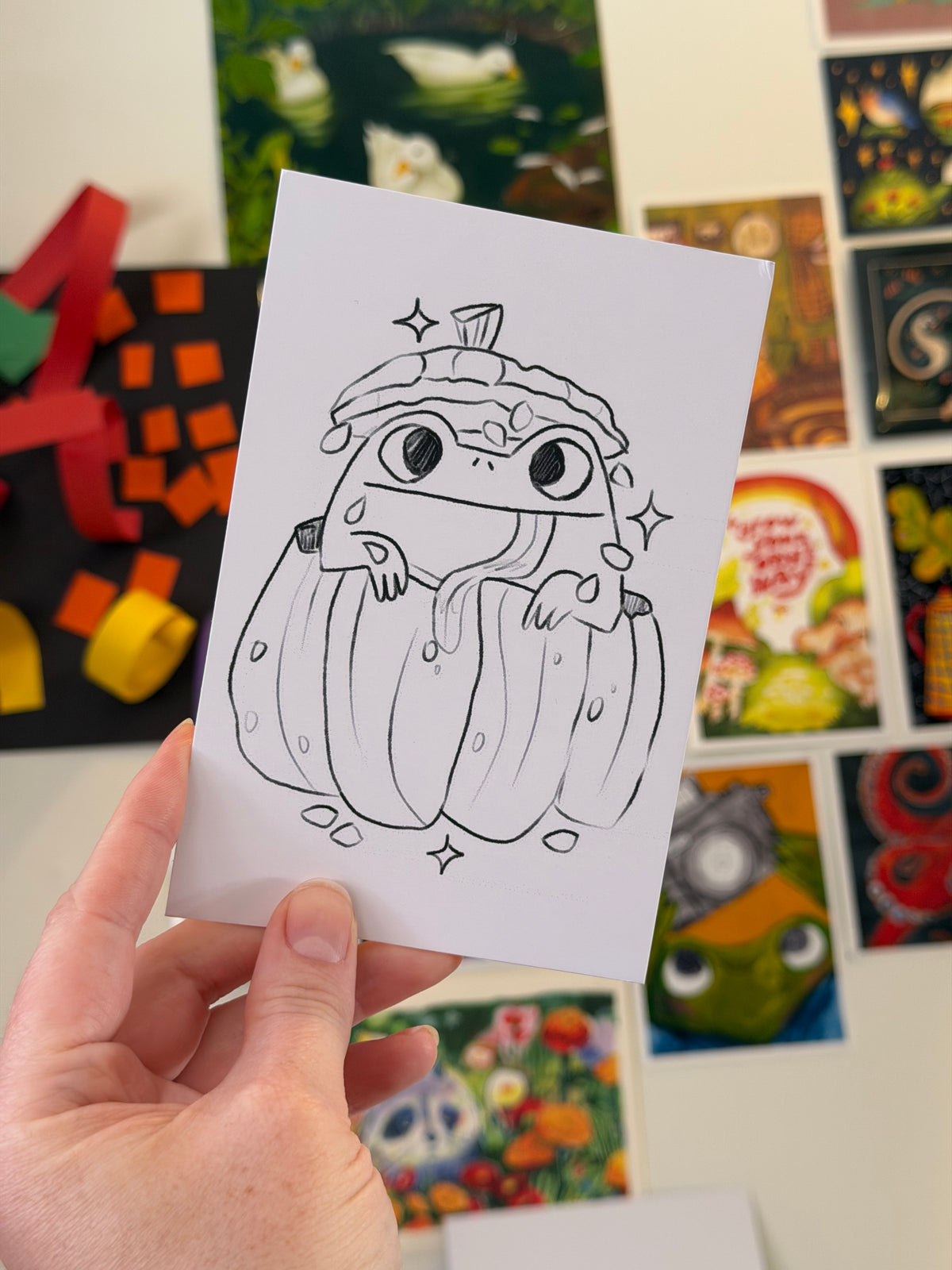 Color your own postcard