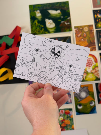 Color your own postcard