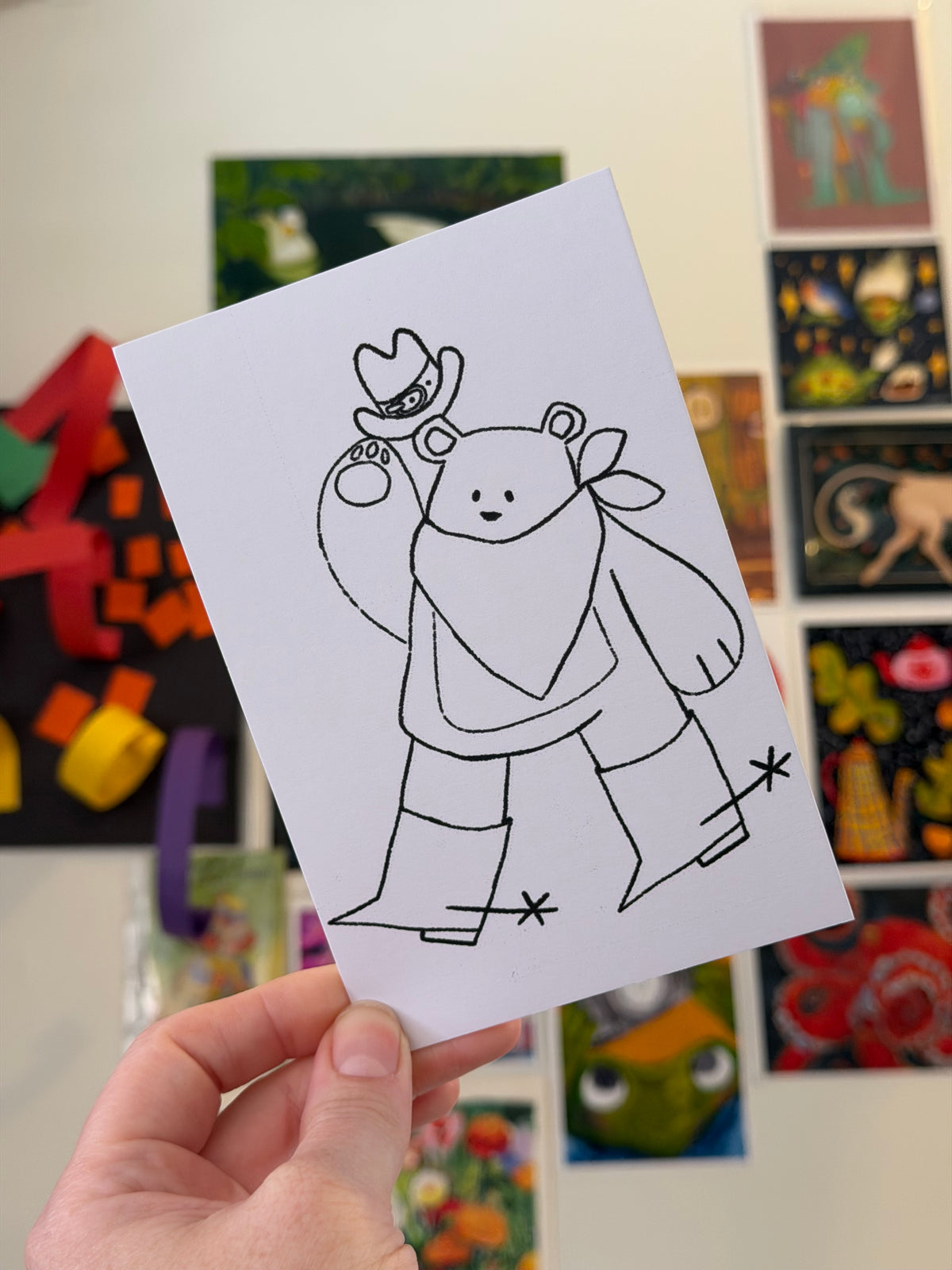 Color your own postcard