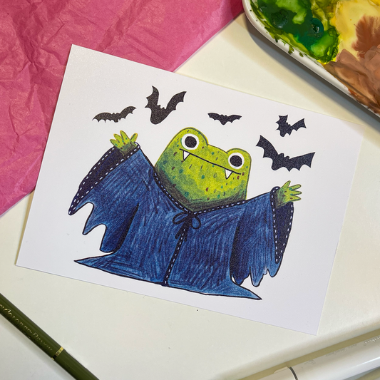 Vampire Frog Print