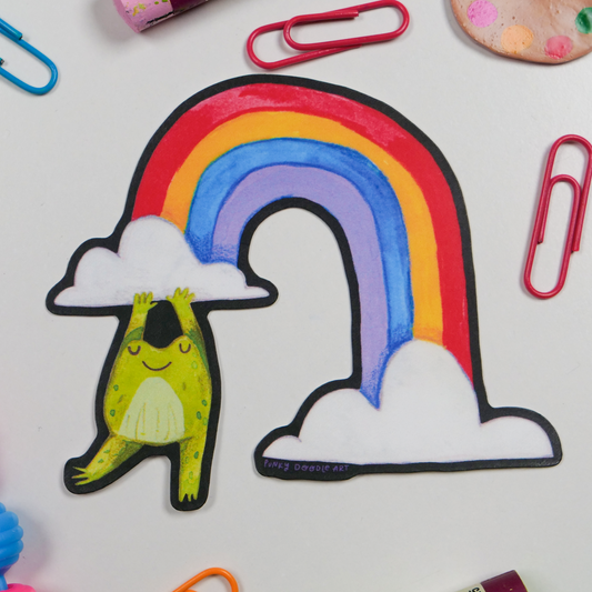 Rainbow Frog Sticker