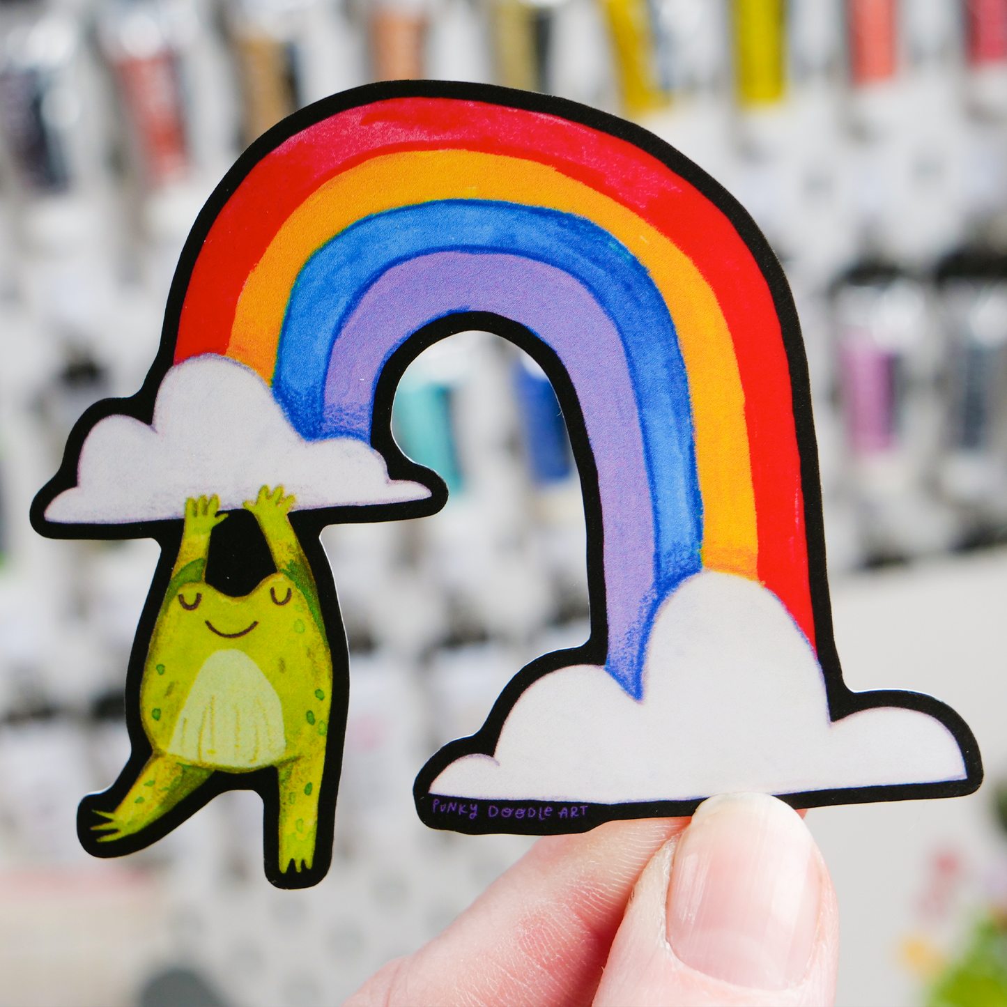 Rainbow Frog Sticker