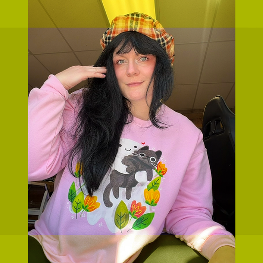 Ghost with Cat Sweatshirt