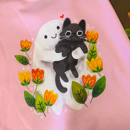 Ghost with Cat Sweatshirt