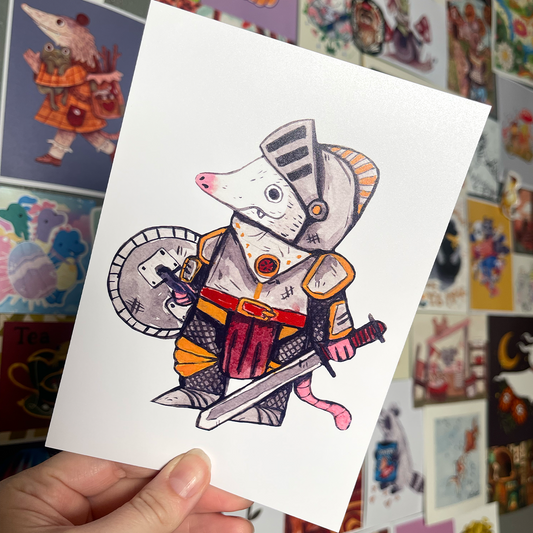 Opossum Knight Print