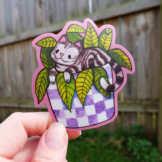 Plant Cat Sticker