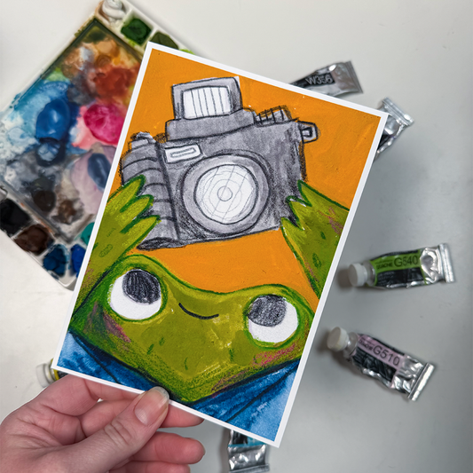 Frog with Camera Print