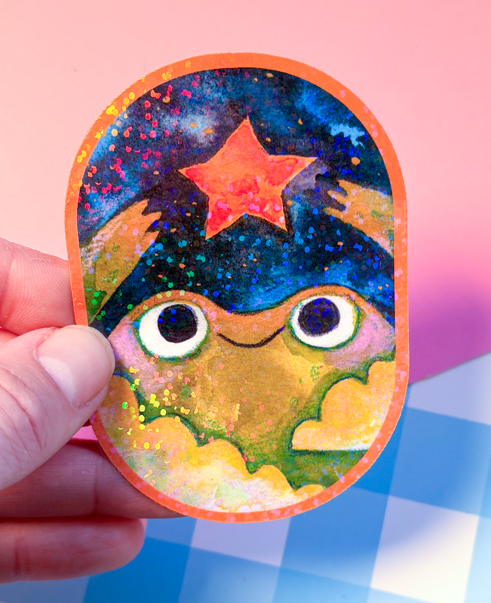 Galactic Frog Sticker