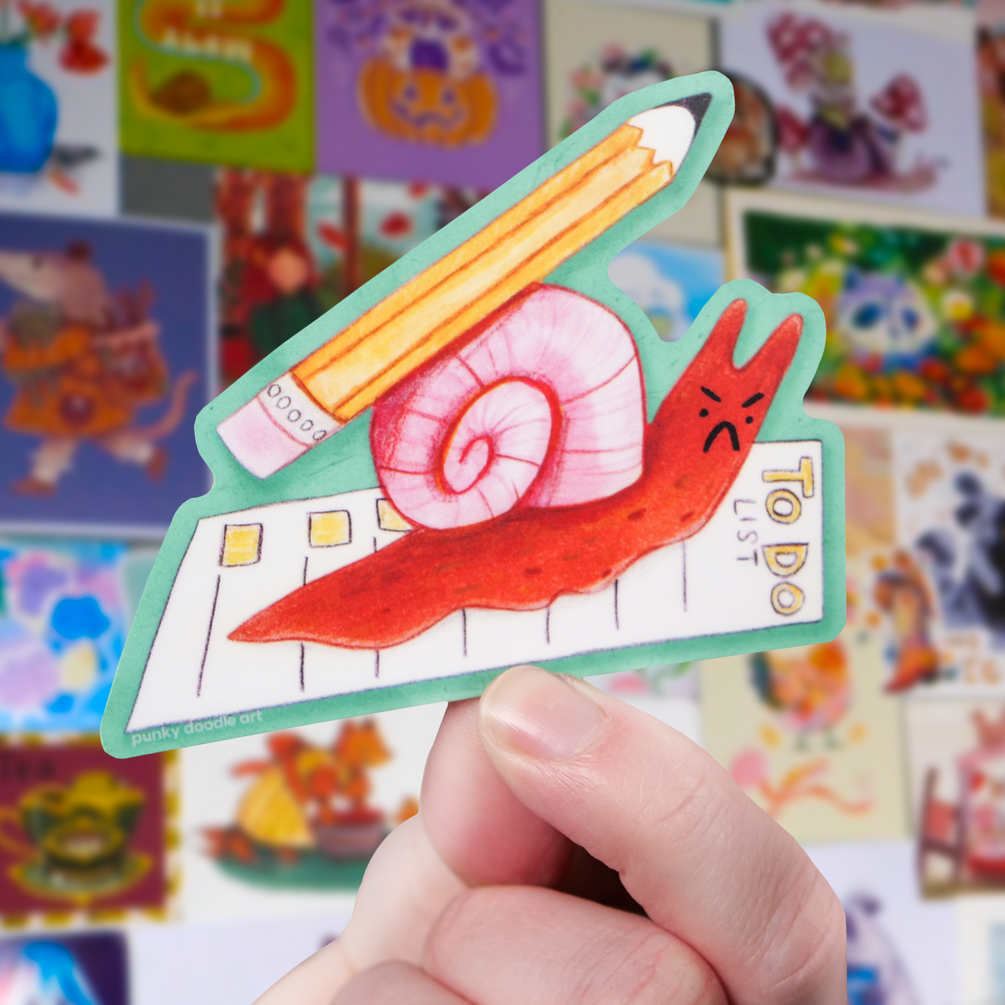 Pencil Snail Sticker