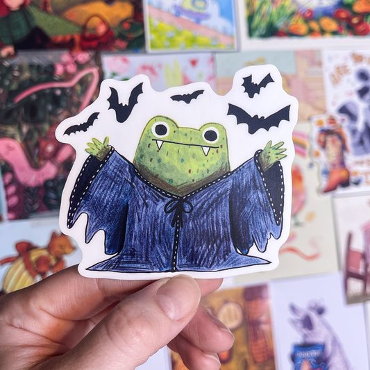 Vampire Frog Sticker