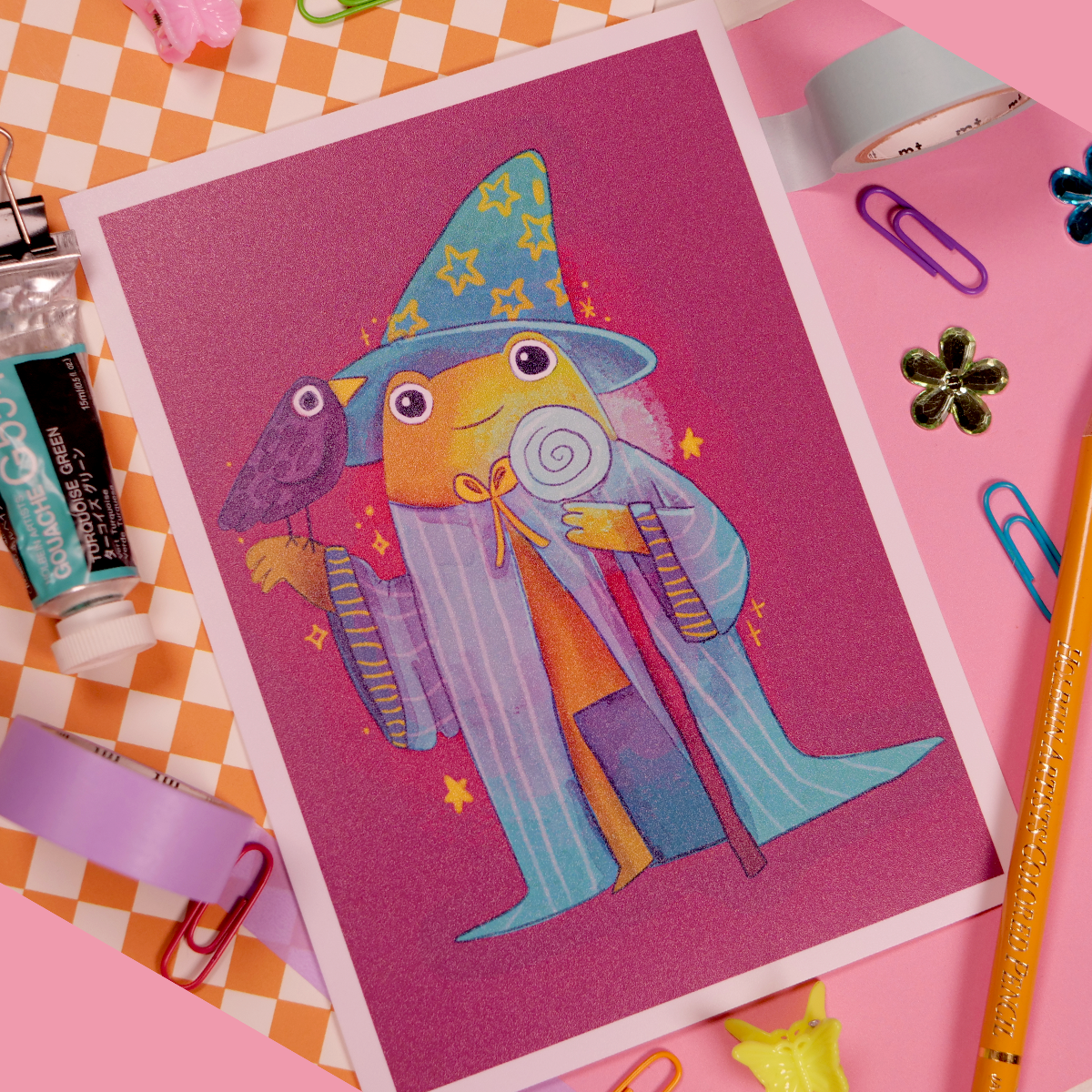 Wizard Frog Print